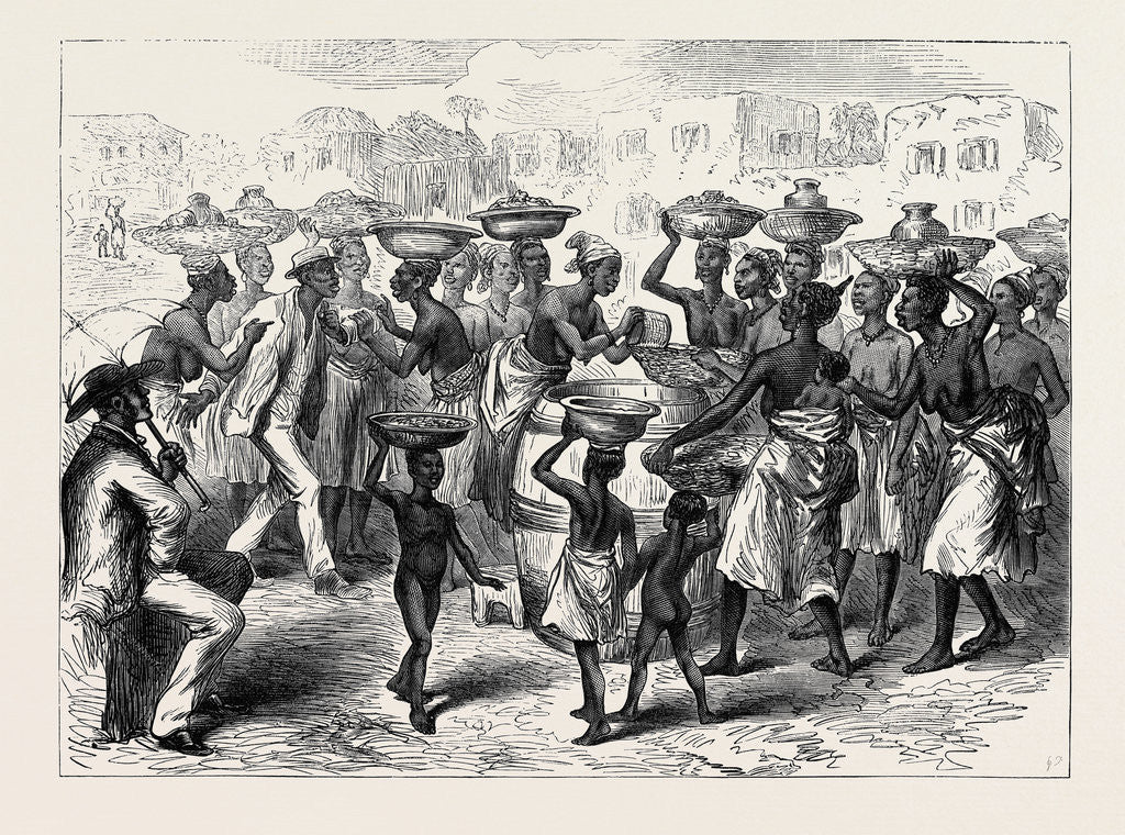 Detail of The Ashantee War: Selling Indian Corn in the Streets of Cape Coast Castle 1874 by Anonymous