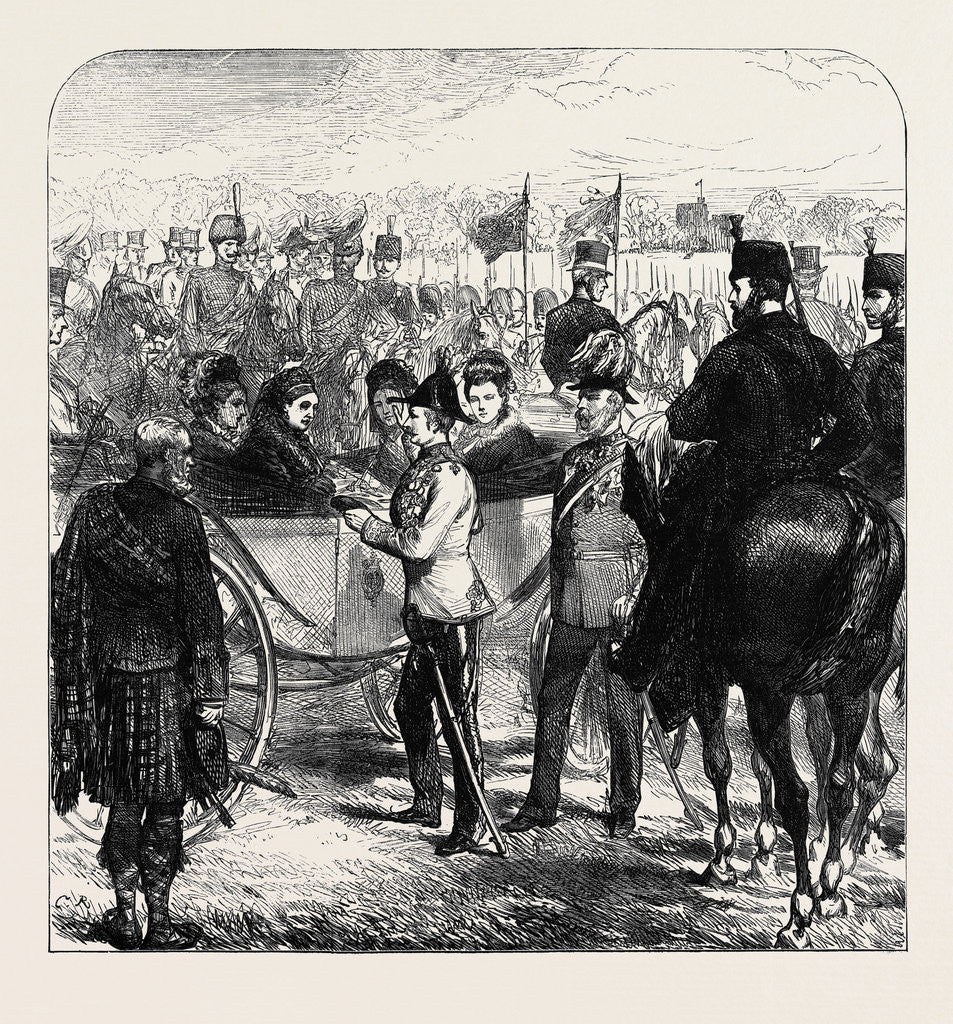 Detail of Review at Windsor: The Queen Presenting the Cross of St. Michael and St. George to Sir Garnet Wolseley 1874 by Anonymous