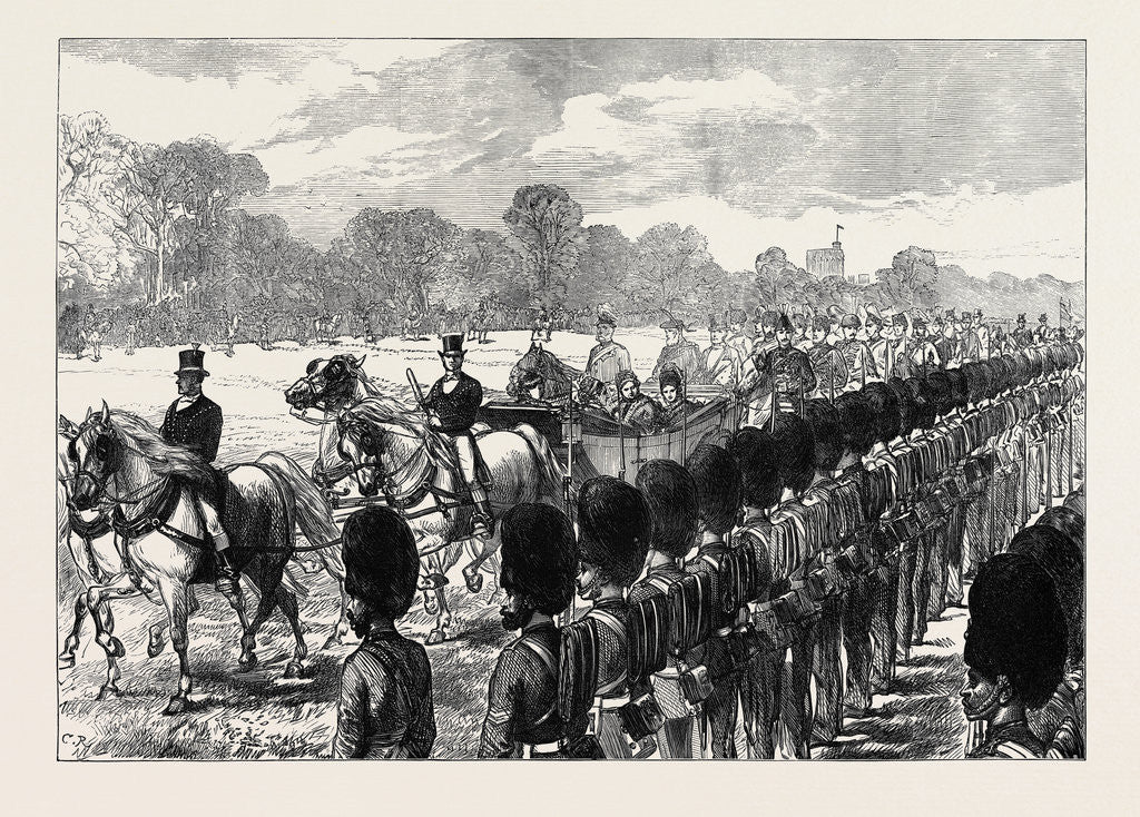 Detail of Review at Windsor of Troops from the Ashantee War 1874 by Anonymous