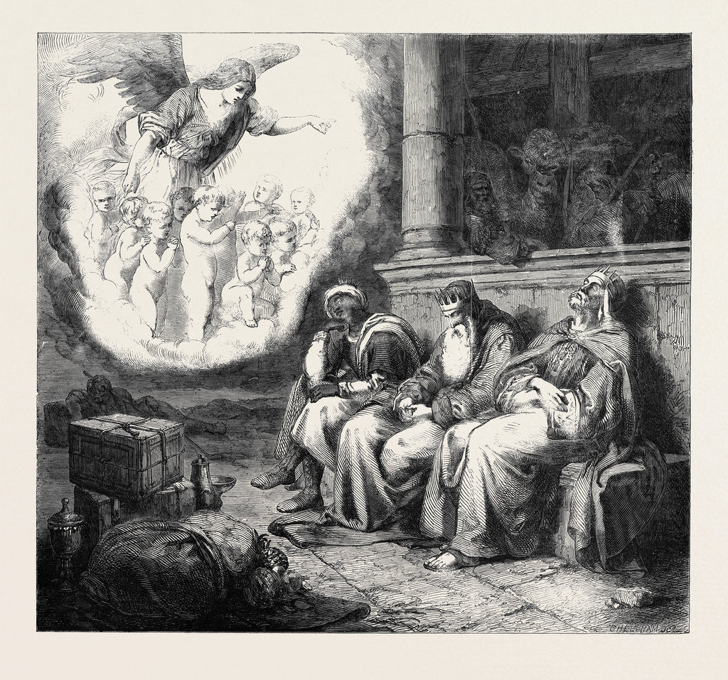 Detail of The Dream of the Three Holy Kings by Anonymous