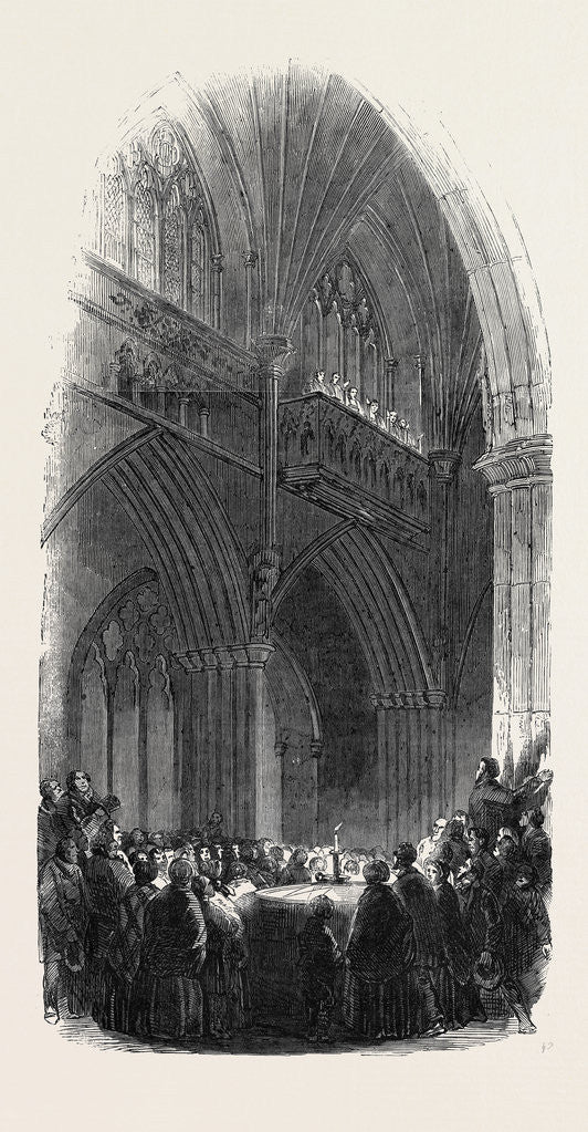 Detail of Christmas Ceremony in Exeter Cathedral by Anonymous