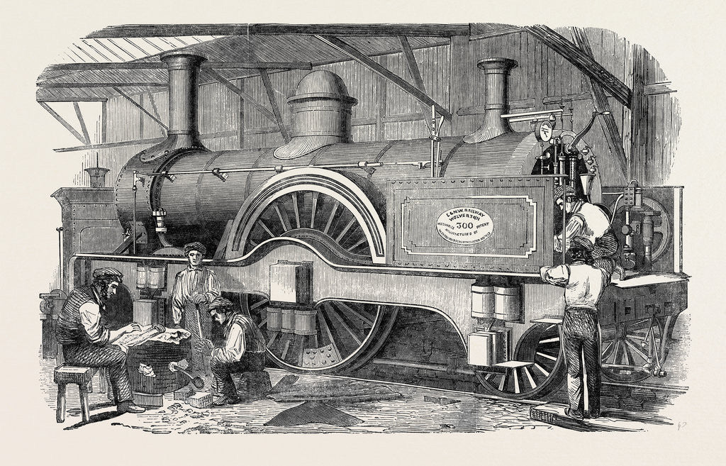 Detail of New Express Engine for the London and North-Western Railway, 1852 by Anonymous