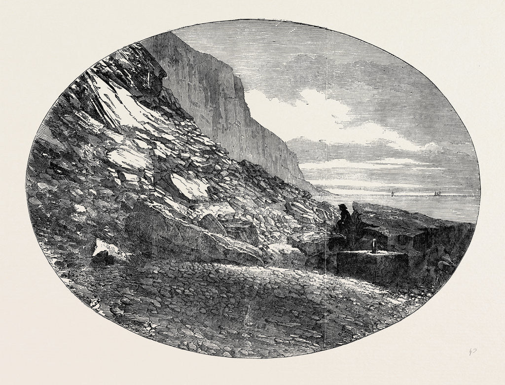 Detail of The Fallen East Cliff, at Hastings, 1852 by Anonymous