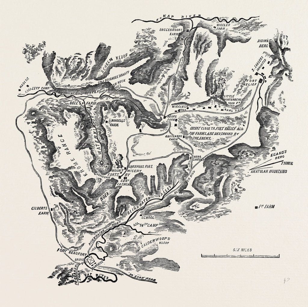 Detail of Map of the Seat of the Kaffir War by Anonymous