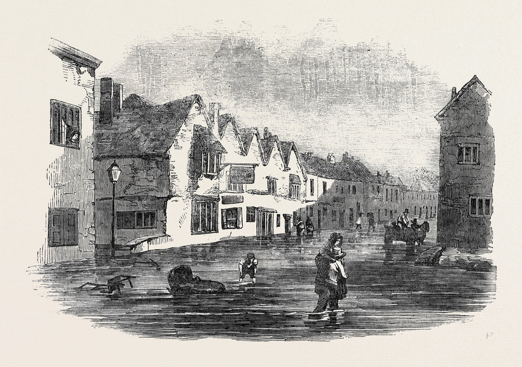 Detail of Flood at Fisherton, Salisbury by Anonymous