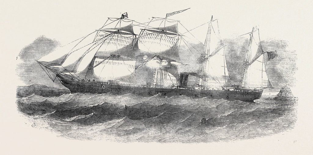 Detail of The New Screw Steamship Adelaide by Anonymous