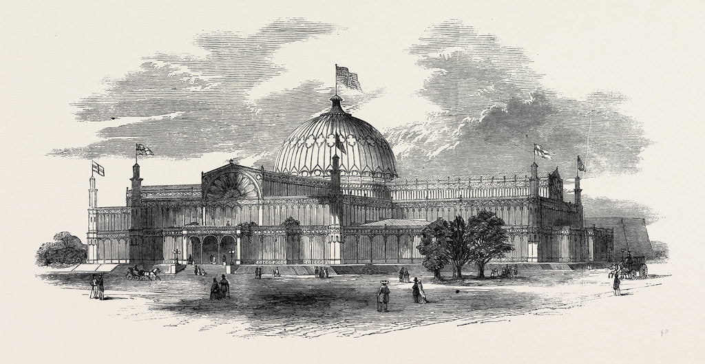Detail of Building for the Exhibition of the Industry of All Nations, at New York, 1852 by Anonymous