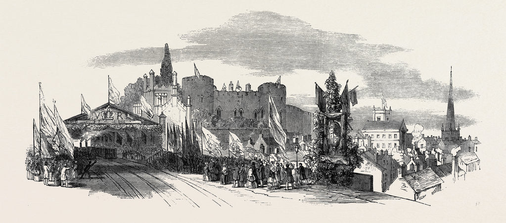 Detail of Reception of Her Majesty at the Shrewsbury Station, 1852 by Anonymous