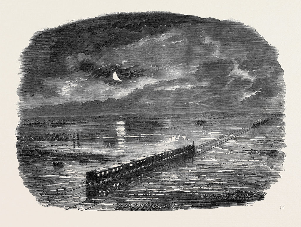Detail of Flood on the Great Northern Railway, Between Darlington and Ferry-Hill Stations by Anonymous
