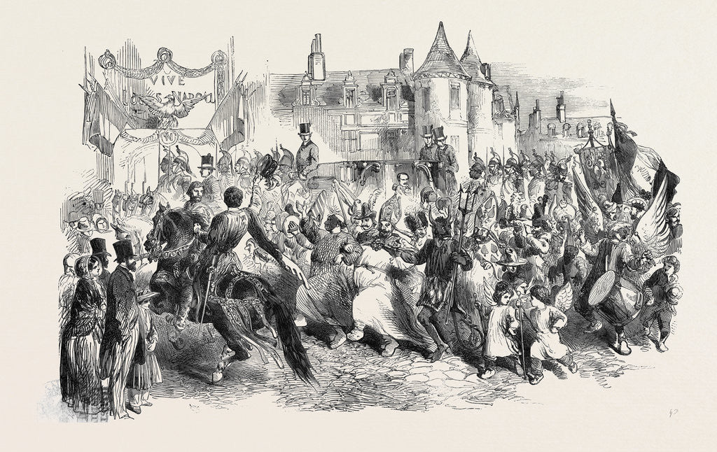 Detail of The French President's Tour: Louis Napoleon at Aix, Les Jeux De La Fete-Dieu, 1852 by Anonymous