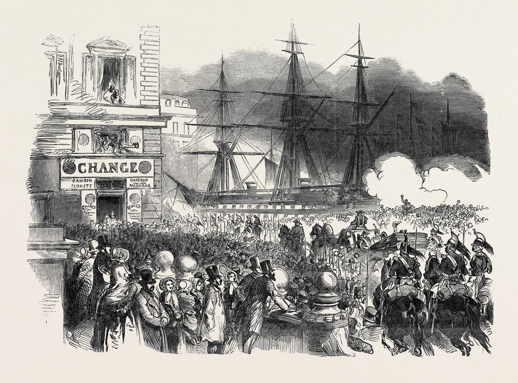 Detail of Embarkation of the French President at Marseilles, 1852 by Anonymous