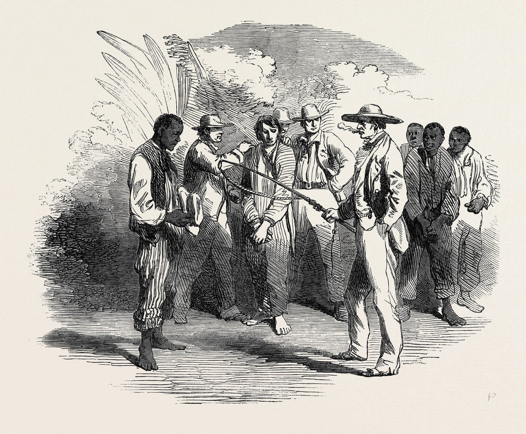 Detail of Scene from the New Drama of Uncle Tom's Cabin, at the Olympic Theatre, 1852 by Anonymous