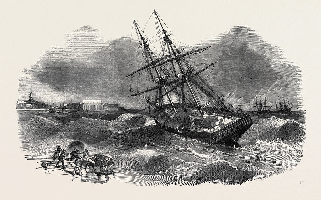 Detail of Wreck of the English Brig Hebe, in the Colombo Roads, Ceylon by Anonymous