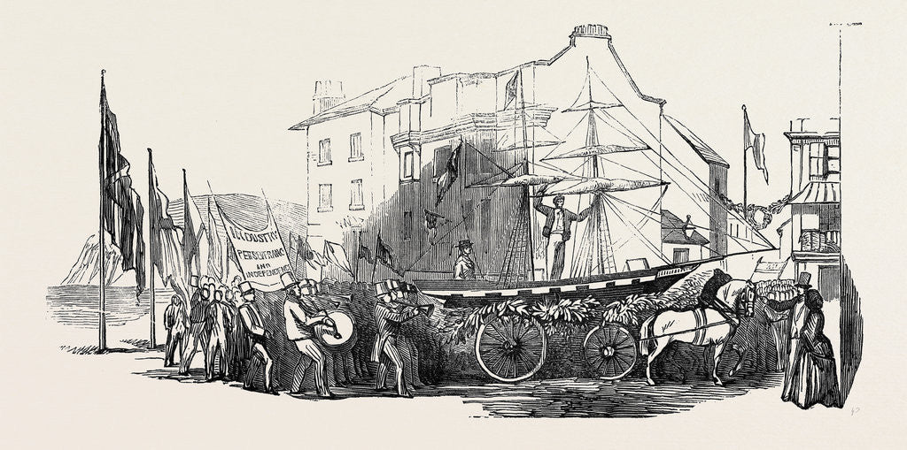 Detail of Procession in Celebration of Teignmouth Being Made an Independent Port, 1852 by Anonymous