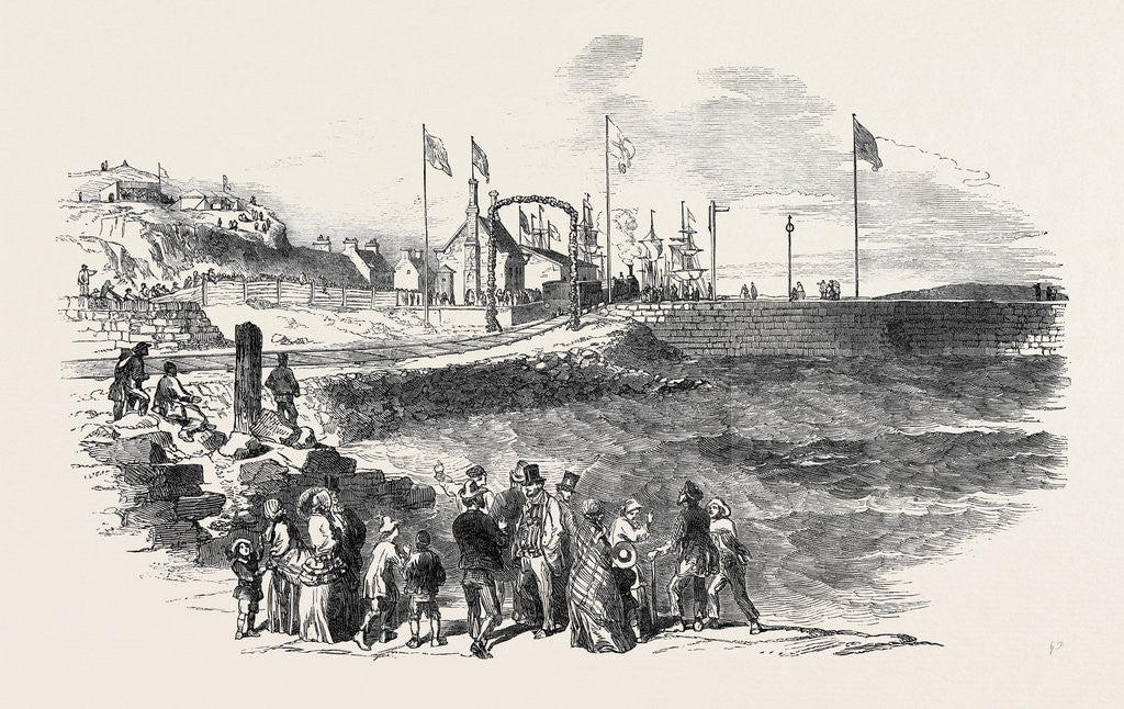 Detail of Opening of the Morayshire Railway, the Terminus at Lossiemouth, 1852 by Anonymous