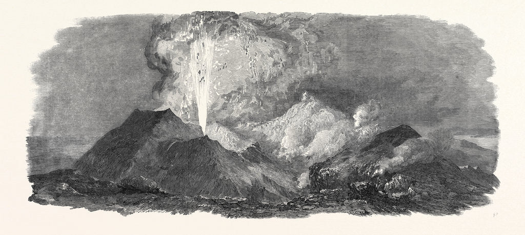 Detail of Etna in Eruption, 1852 by Anonymous
