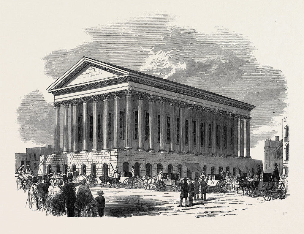 Detail of Birmingham Musical Festival, Arrival of the Company at the Town Hall, 1852 by Anonymous