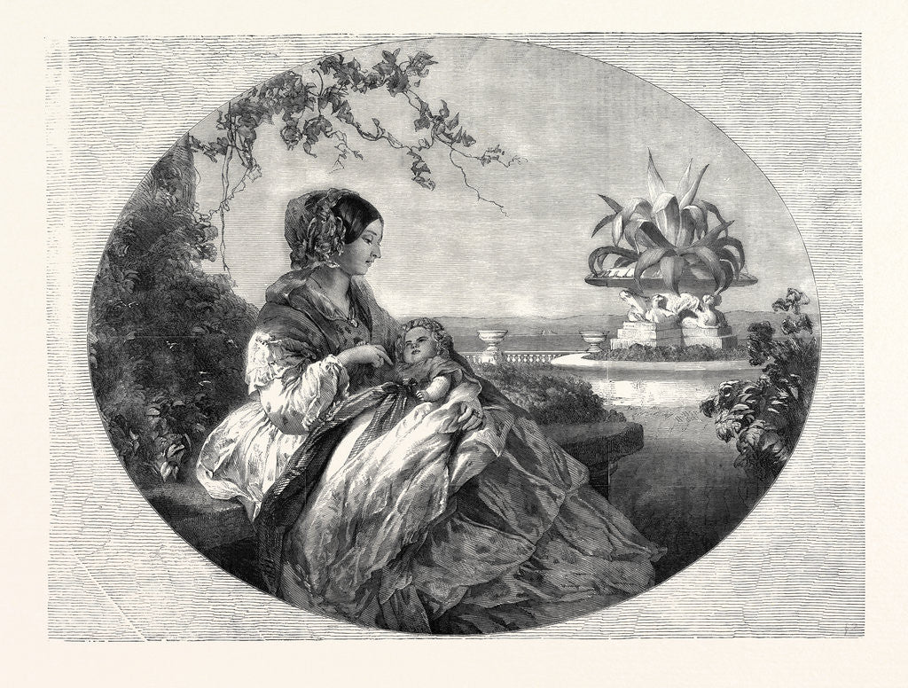 Detail of Her Majesty and the Infant Prince Arthur, 1852 by Anonymous