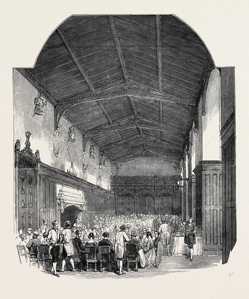 Detail of The Great Hall, Newstead Abbey, Entertainment to the British Archaeological Association, Newark, 1852 by Anonymous
