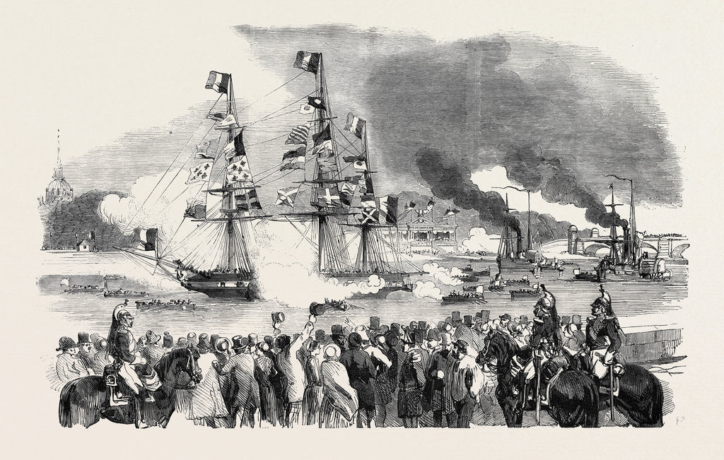 Detail of The Naval Combat on the Seine, at Paris, 1852 by Anonymous