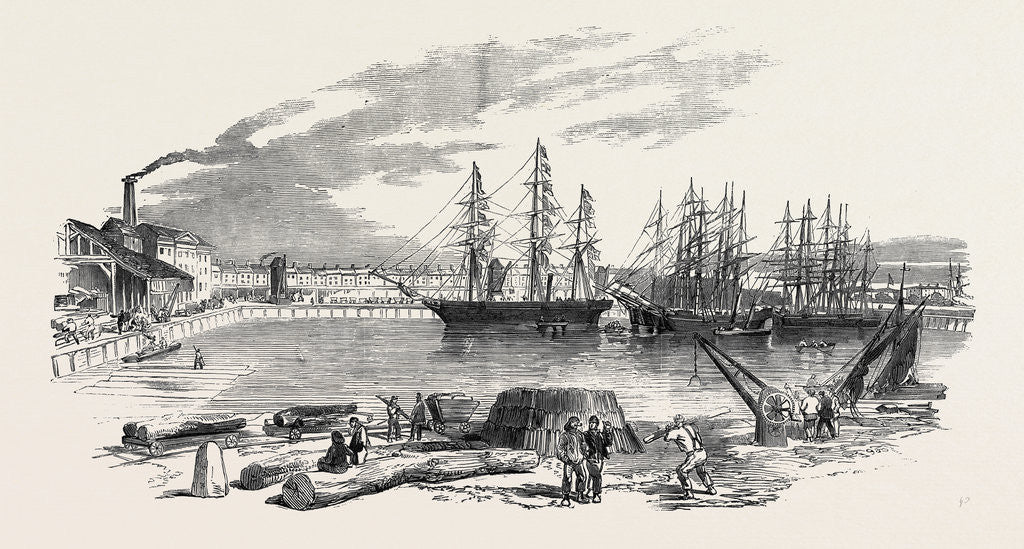 Detail of Arrival of the John Bowes Screw Steamer in the Collier Dock of the East and West India Dock Railway, 1852 by Anonymous