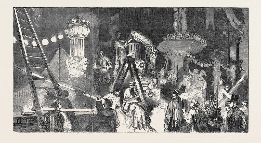 Detail of Preparations for the Fetes at Paris, 1852 by Anonymous