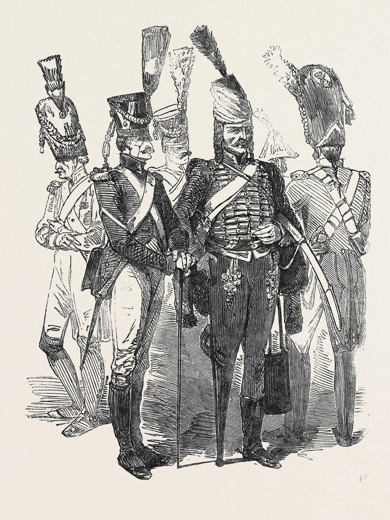 Detail of Old Soldiers of the French Empire, 1852 by Anonymous