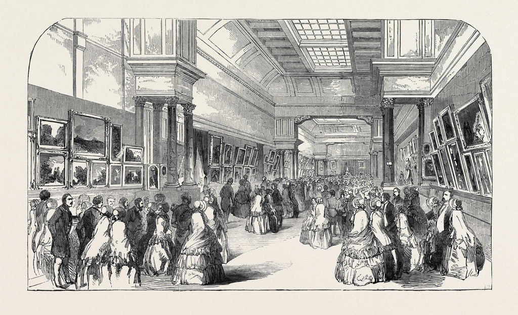 Detail of Her Majesty's Visit to Belgium: Her Majesty's Visit to the Fine Arts Exhibition at Antwerp, 1852 by Anonymous