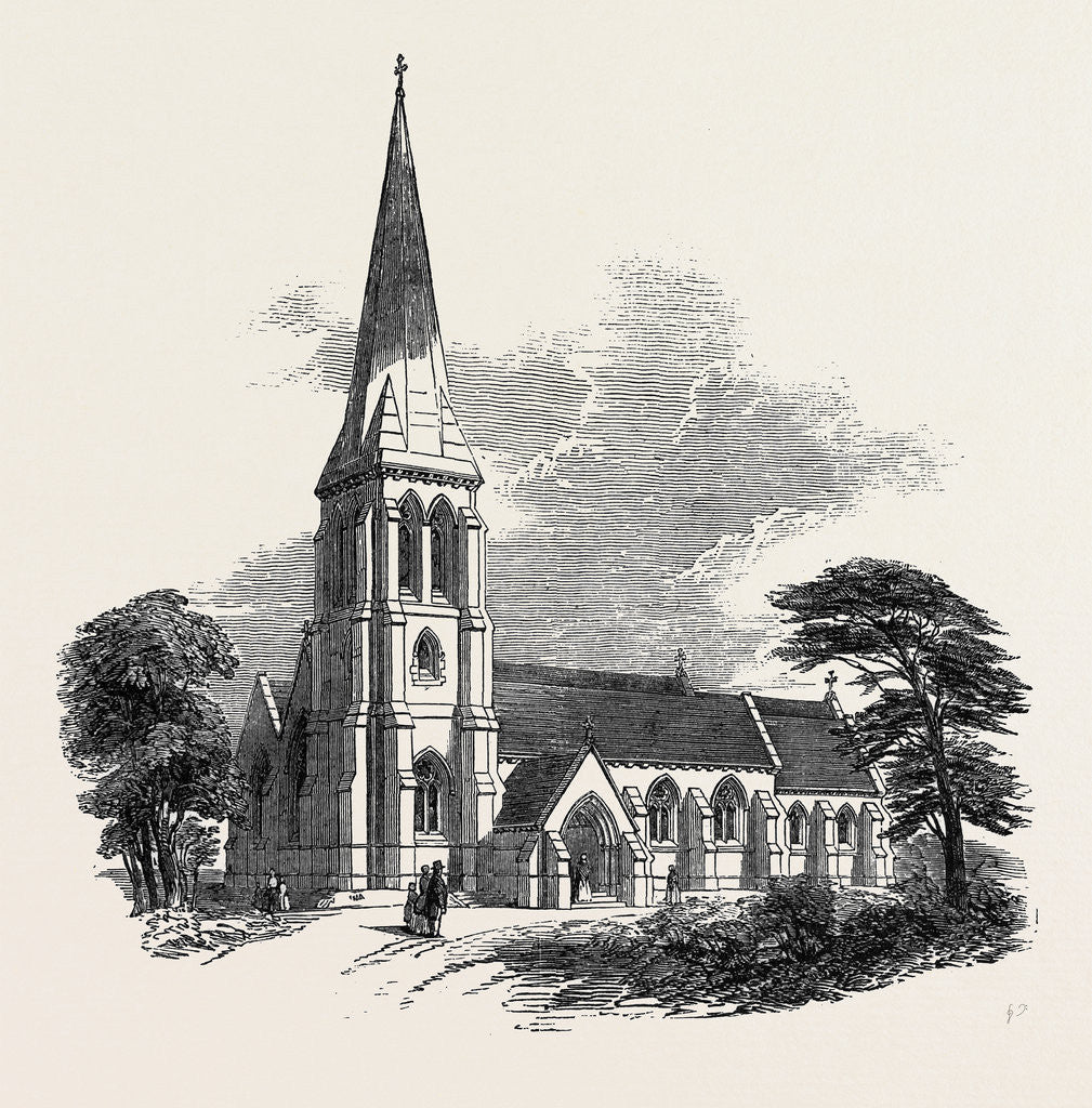 Detail of New Church of St. Mary, Abberley, Worcestershire, 1852 by Anonymous