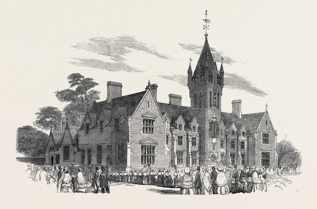 Detail of The Royal Freemason's School for Female Children, Wandsworth Common, Opened on Monday Last, 1852 by Anonymous