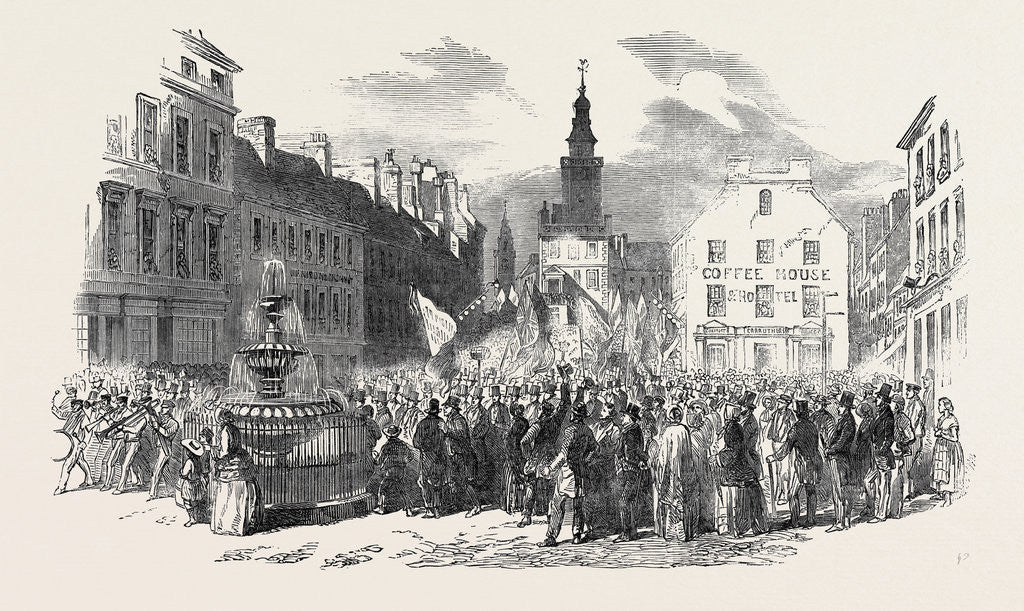 Detail of Grand Procession of the Gorbals Temperance Society, at Dumfries, 1852 by Anonymous