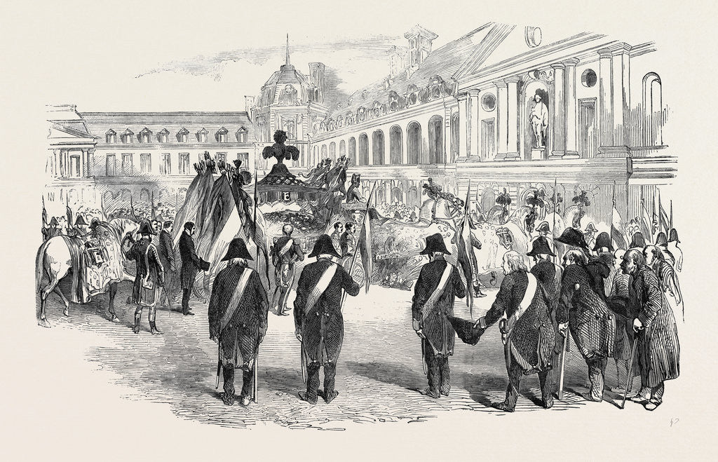 Detail of Funeral Procession of Marshal Exelmans to the Church of the Invalides, at Paris, 1852 by Anonymous