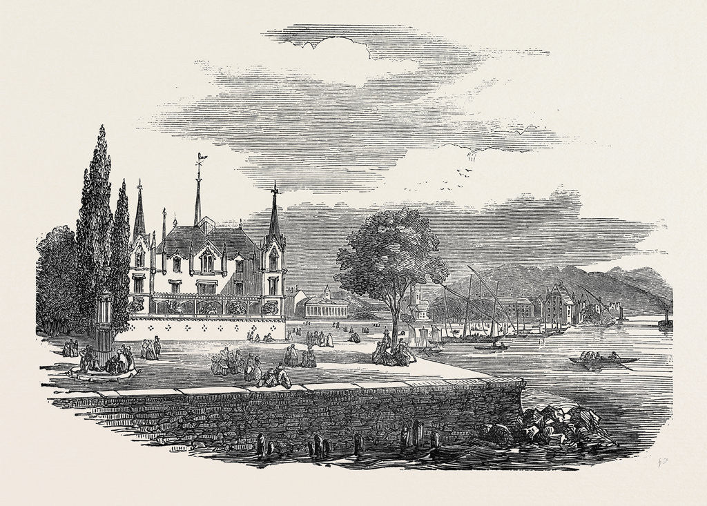 Detail of Vevay and the Lake Leman, 1852 by Anonymous