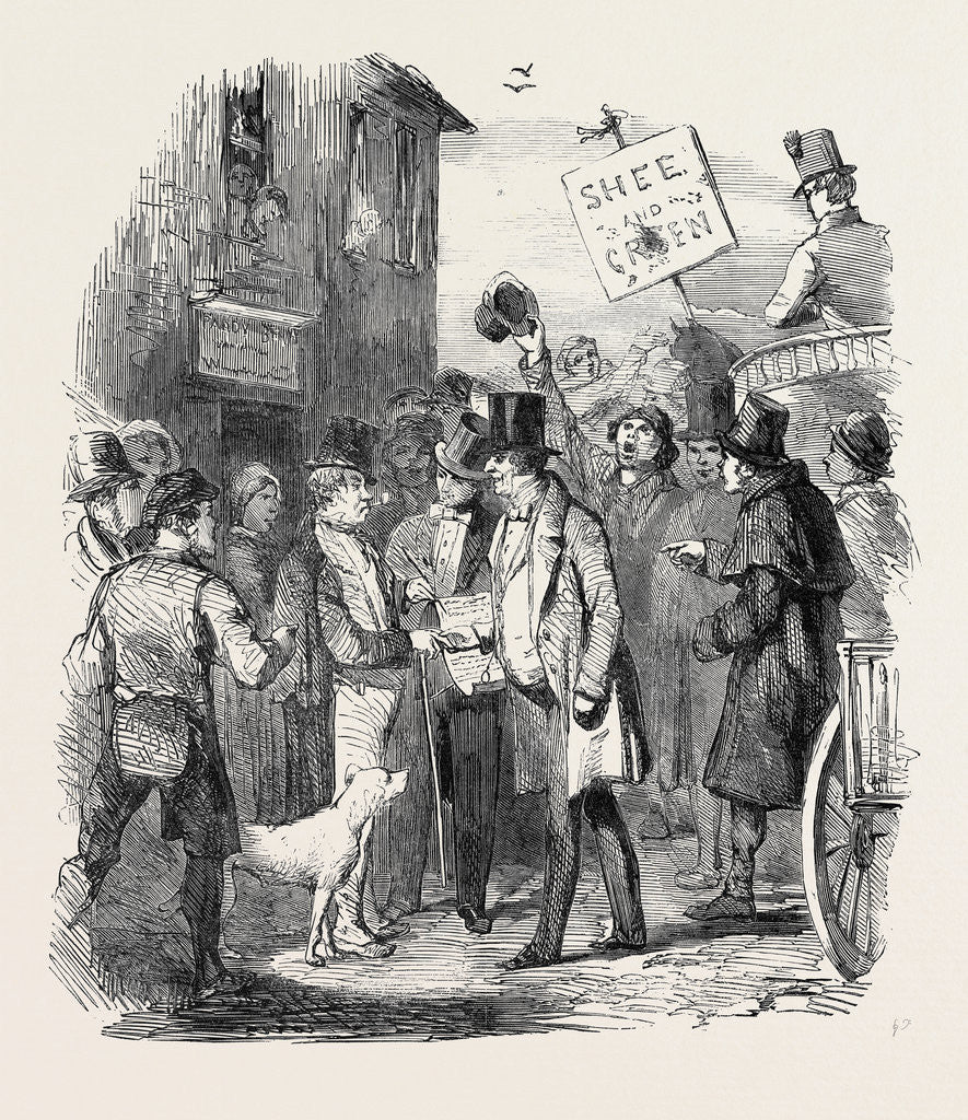 Detail of The Kilkenny Election, Canvassing for Votes, 1852 by Anonymous