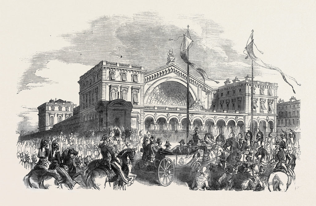 Detail of The French President's Visit to Strasbourg, Departure from the Railway Terminus, at Paris, 1852 by Anonymous