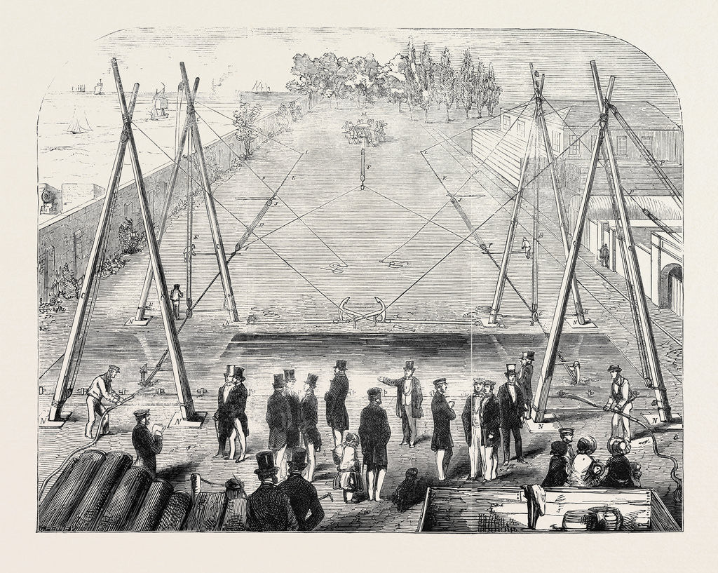 Detail of Trial of Anchors at the Royal Dockyard, Sheerness, 1852 by Anonymous