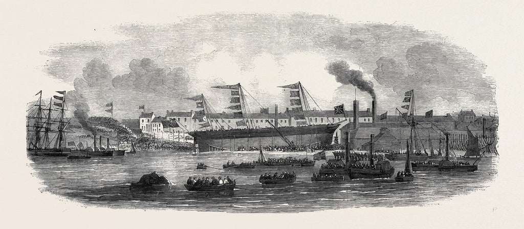 Detail of Launch of the Screw Collier the John Bowes, at Jarrow, 1852 by Anonymous