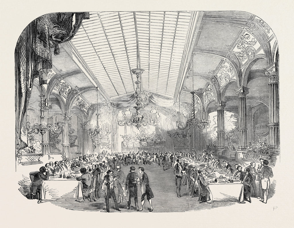 Detail of Farewell Banquet of the Deputies of the Legislative Body, in the Casino Paganini at Paris, 1852 by Anonymous