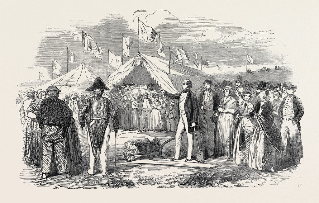 Detail of Commencement of the Works of the Netherlands Land Enclosure, at Hanswerk, 1852 by Anonymous