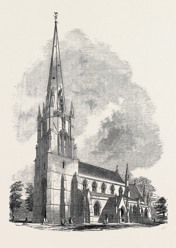 Detail of Christ Church, Ealing, Founded by Miss Lewis, 1852 by Anonymous