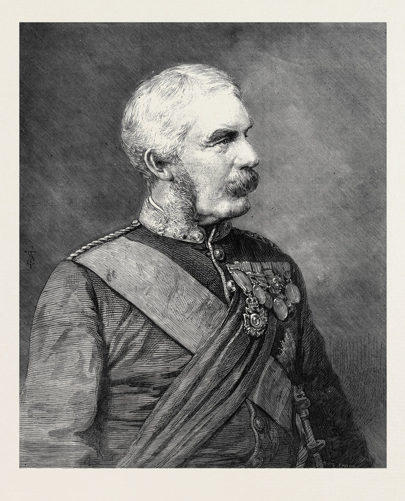 Detail of General Sir Frederick Paul Haines G.C.B. C.I.S. Commander-in-Chief of the Army in India 1879 by Anonymous