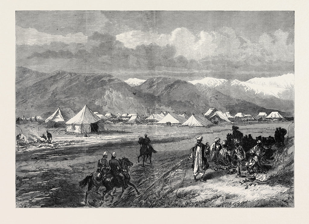 Detail of The Afghan War: Advanced Camp at Basawul on the Cabul River 1879 by Anonymous