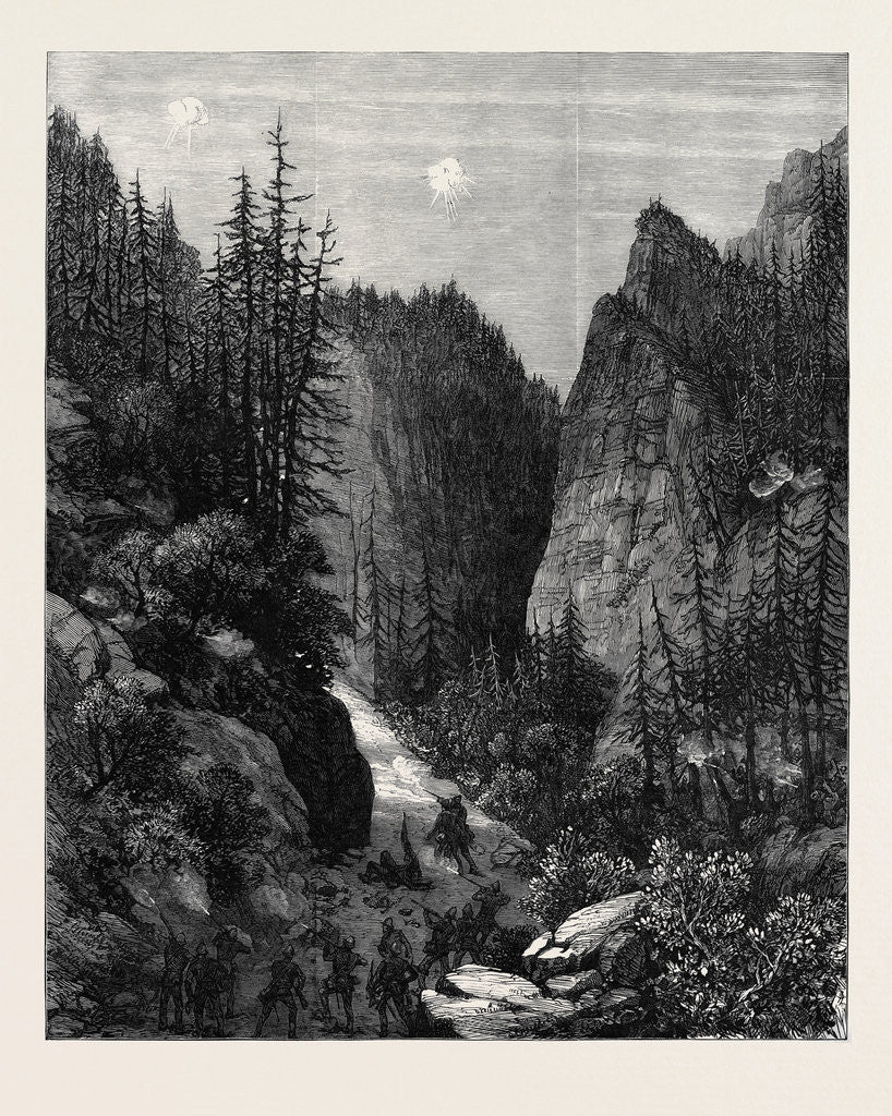 Detail of The Afghan War: The 8th King's Regiment Skirmishing Up the Peiwar Kotul December 2 1879 by Anonymous