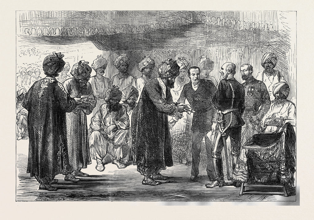Detail of The War in Afghanistan: Durbar at Jellalabad on January 1 1879 by Anonymous