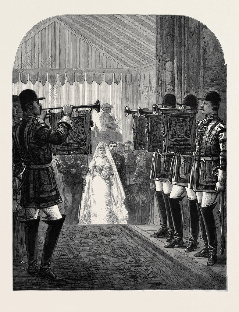 Detail of Marriage of H.R.H. The Duke of Connaught at Windsor: State Trumpeters Announcing the Approach of the Bride 1879 by Anonymous