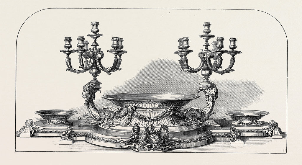 Detail of Marriage of the Duke of Connaught: Centre Table Ornament Presented by the Members of Her Majesty's Household 1879 by Anonymous