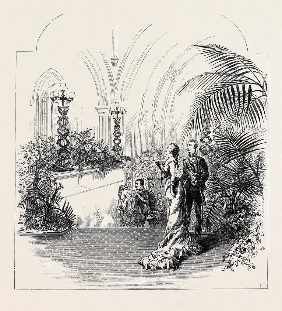 Detail of Marriage of the Duke of Connaught: Grand Staircase Leading to St. George's Hall 1879 by Anonymous