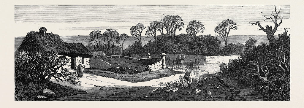 Detail of In the Meath Hunting Country: A Mile from Hollywood Rath House Eight Miles from Dublin Ireland 1879 by Anonymous