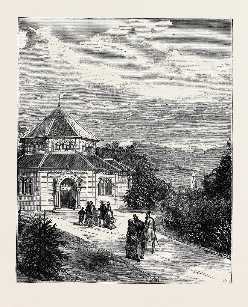 Detail of The Queen's Residence in Italy: The Chapel Villa Clara Lago Maggiore 1879 by Anonymous