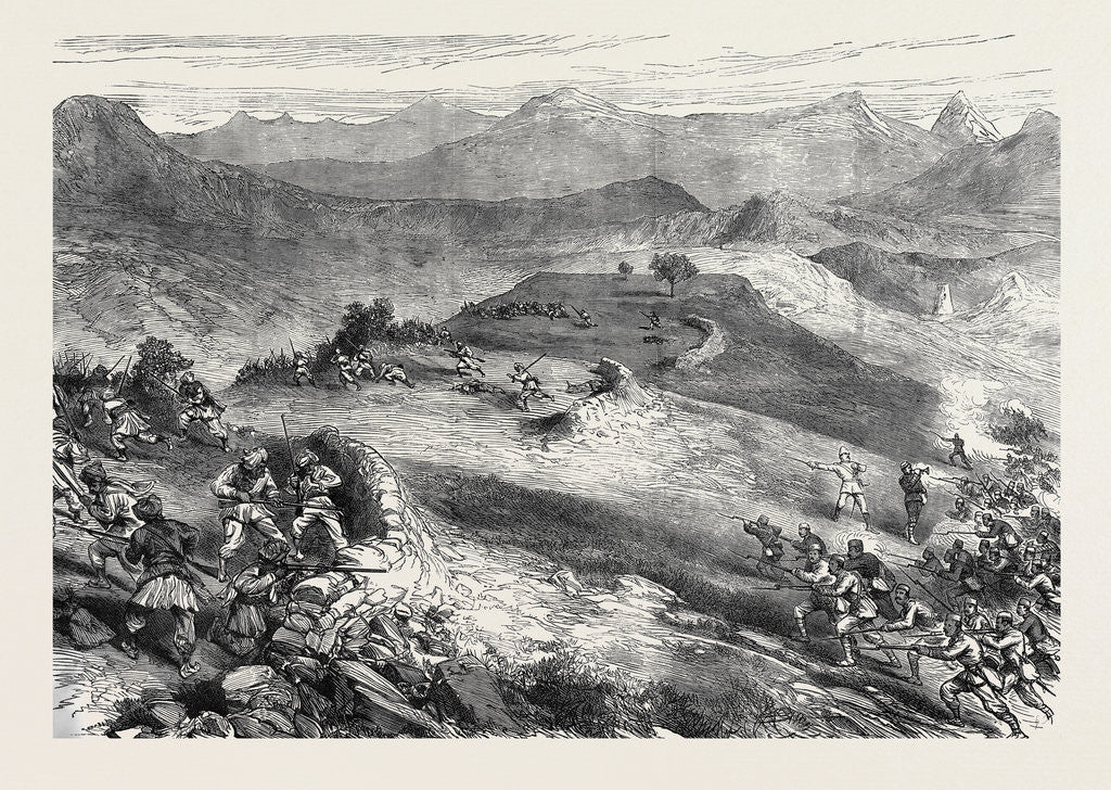 Detail of The Afghan War: Storming of the Spingawai Stockade Morning of December 2 1878 from a Sketch by Lieutenant Neville Chamberlain by Anonymous